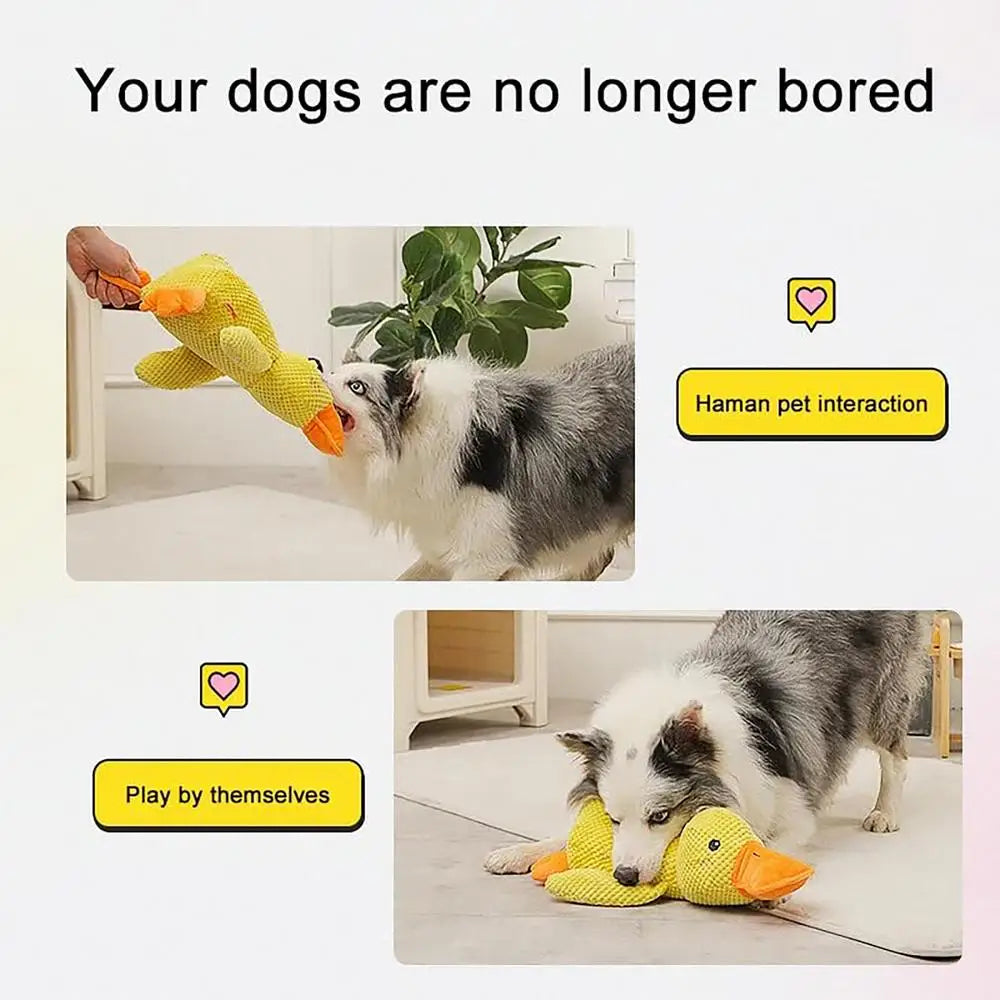bite resistant Dog toy plush companion sleeping duck teeth grinding sound relief duck sound toy teething dog toys