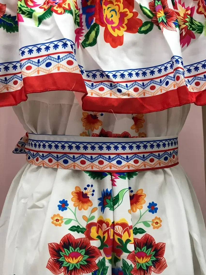 Amazon Off-shoulder Printing Long Dress New Arrival European American Foreign Trade Spring Summer Season Women Fashion