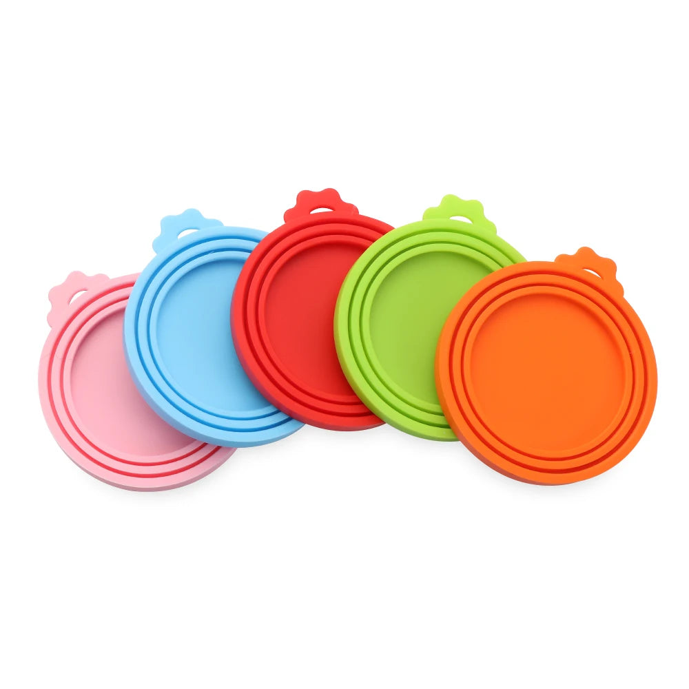 Silicone Canned Lid Sealed Feeders Food Can Lid For Puppy Dog Cat Storage Top Cap Reusable Cover Lid Health Pet Daily Supplies