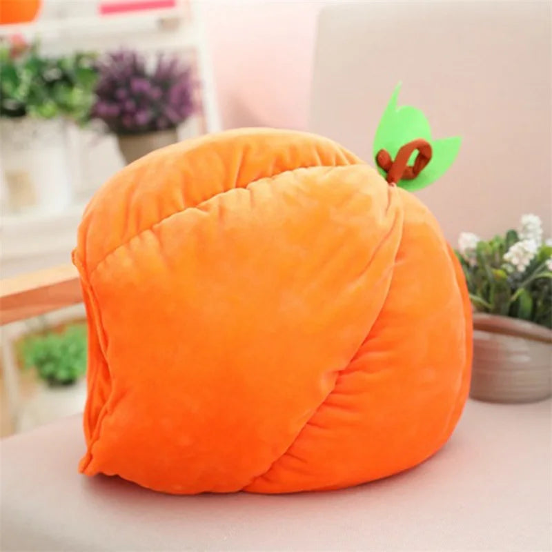 Adorable Plush Pumpkin Beanie Hat and Scarf Set for Adults Fun Halloween Costume Accessories for Men and Women Festive Party