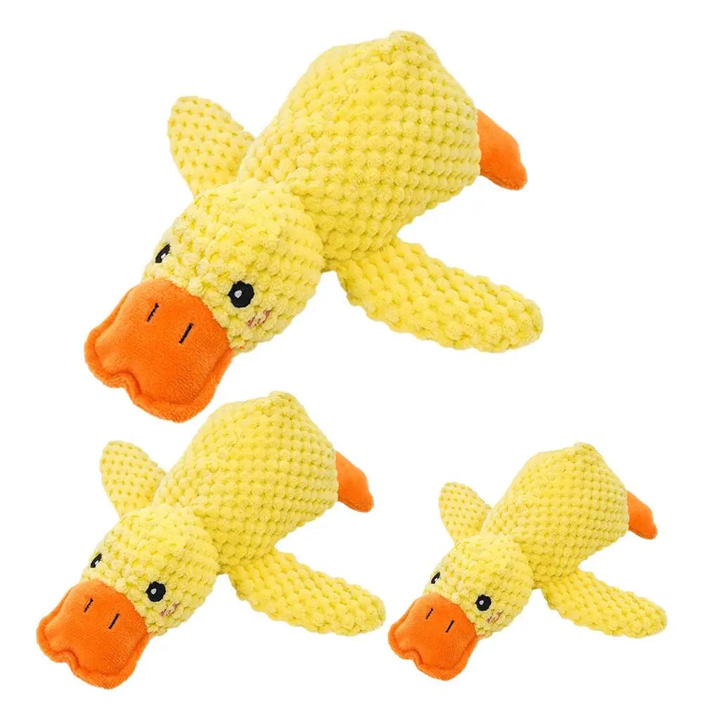 bite resistant Dog toy plush companion sleeping duck teeth grinding sound relief duck sound toy teething dog toys
