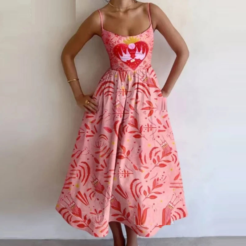 Women Summer Fashion Sexy Style Suspender Long Dress Backless A-Line Elegant Party Vacation Dresses New High Waist Evening Dress