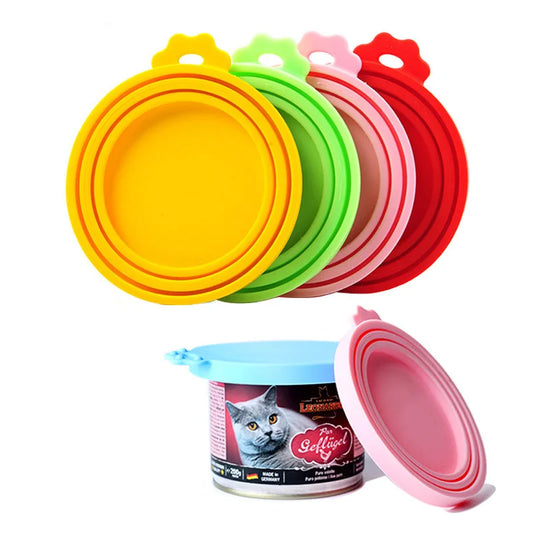 Silicone Canned Lid Sealed Feeders Food Can Lid For Puppy Dog Cat Storage Top Cap Reusable Cover Lid Health Pet Daily Supplies