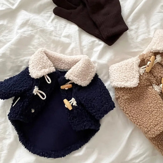 Fleece Dog Clothes Cardigan Pet Dog Coat Puppy Jacket Chihuahua French Bulldog Dog Overalls Small Dog Clothing Warm Costumes