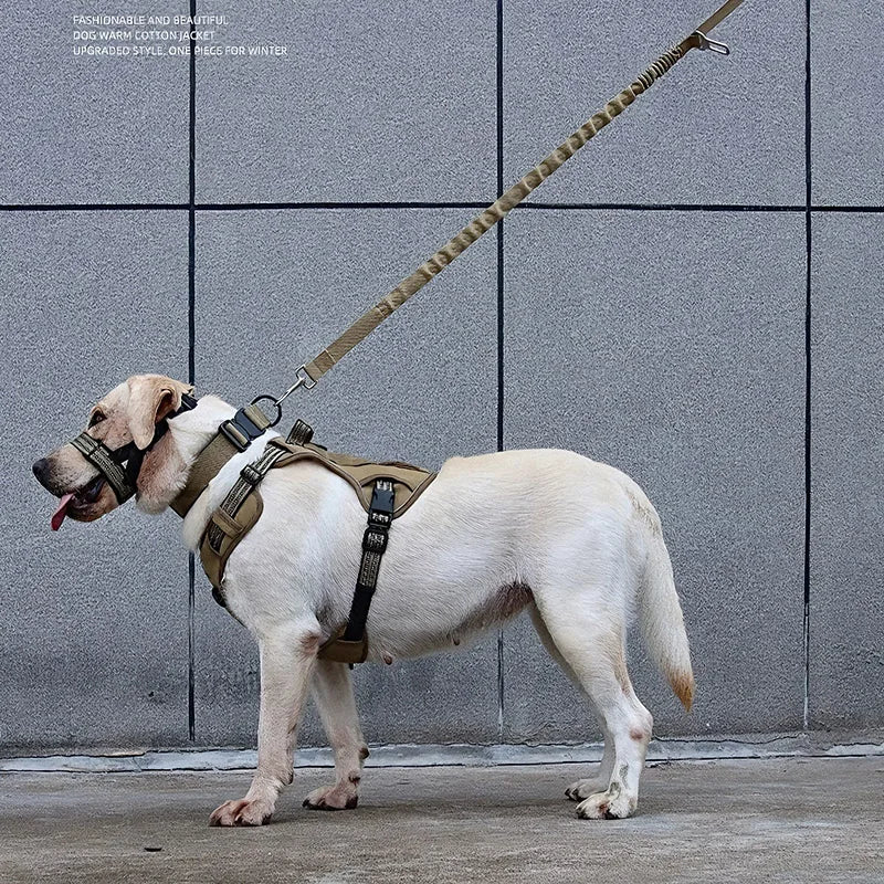 Dog Leash Tactical Dog Chest And Back Large Dog Pet Chest And Back Strap Explosion-Proof Charging Dog Traction Rope