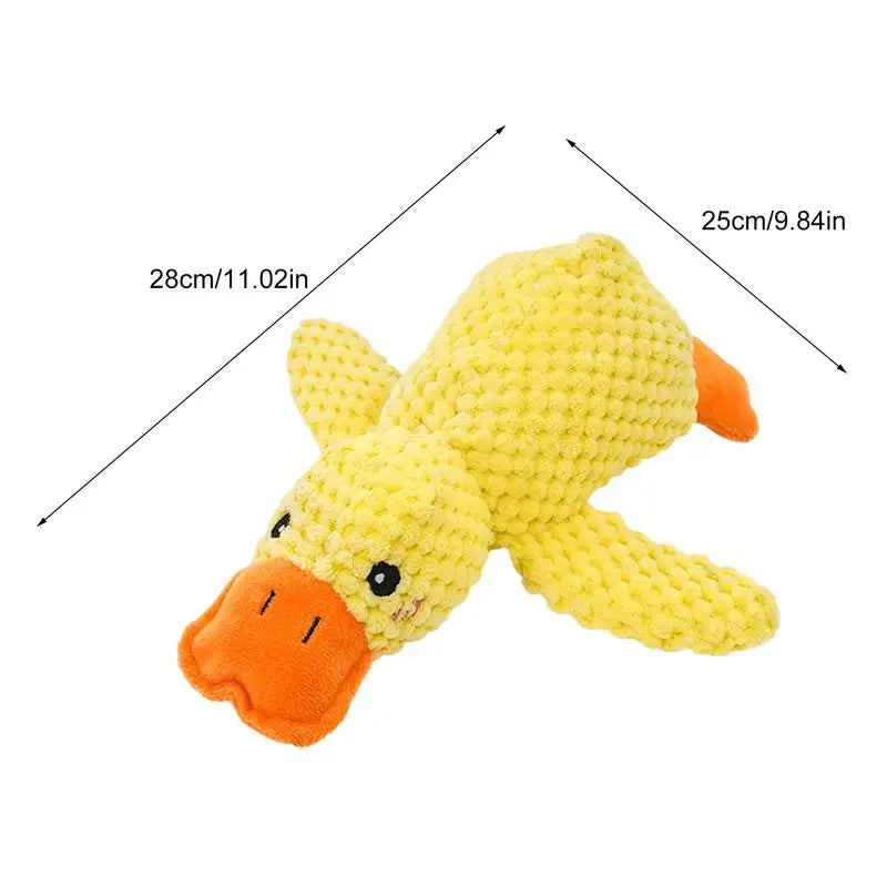 bite resistant Dog toy plush companion sleeping duck teeth grinding sound relief duck sound toy teething dog toys