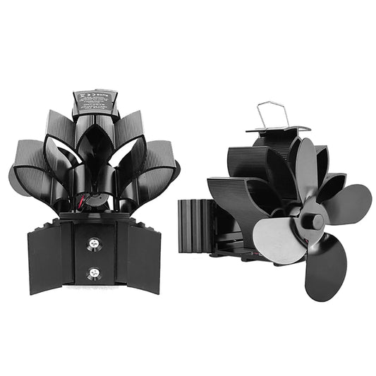 Wood Stove Fan Heat Powered Non-Electric Lotus Shaped Heat Distribution Hanging Fireplace Fan for Wood Burning Stove/Log Burner