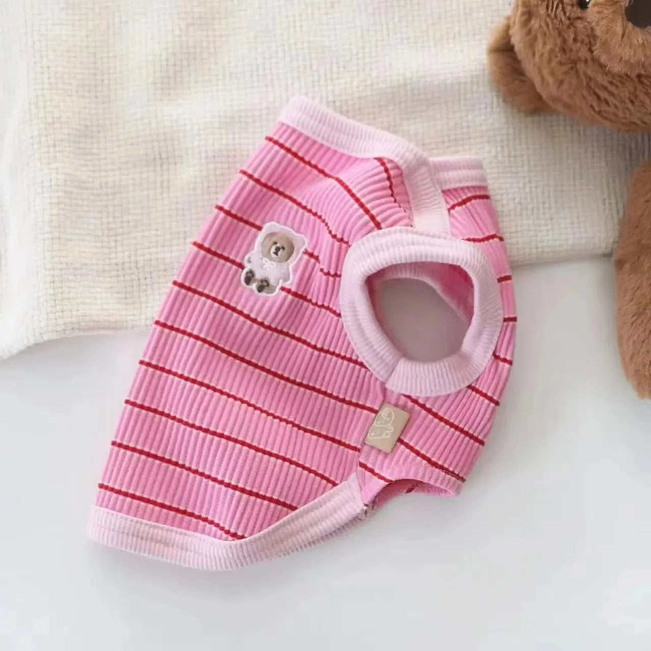 Striped Pet Vest Thin Teddy Bears Pomeranian Yorkshire Small Dog Cats Dogs Clothes Summer Puppy Clothes Dog Cooling Vest