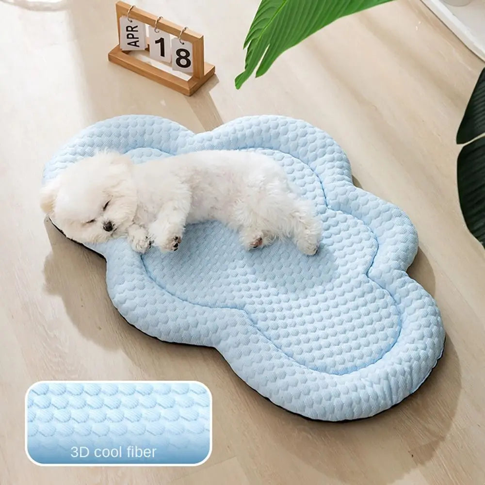 New Pet Cooling Mat Summer Soft Ice Silk Sleeping Pad for Small Animal Dog Cat Moisture-proof Cushion Matress Non-slip