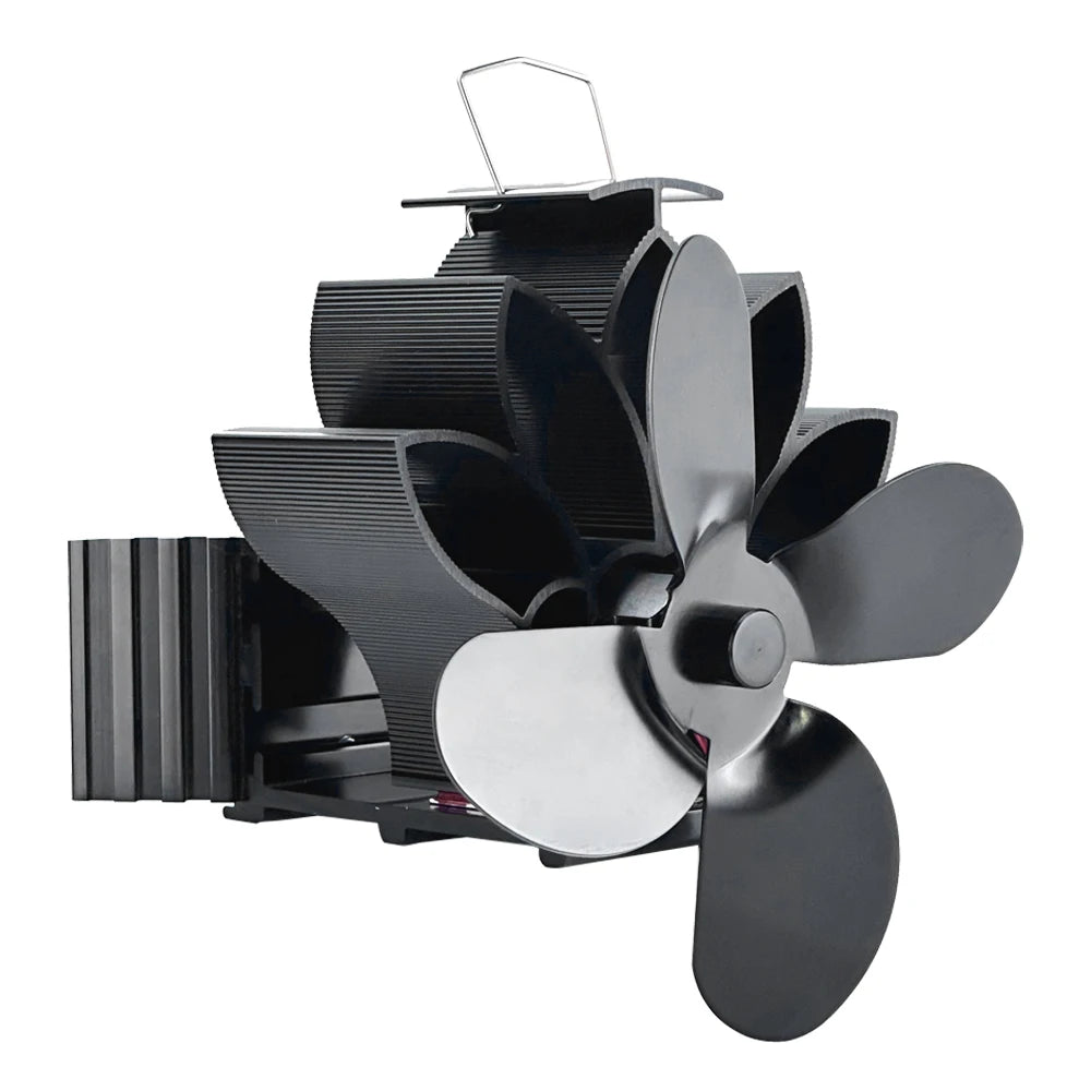 Wood Stove Fan Heat Powered Non-Electric Lotus Shaped Heat Distribution Hanging Fireplace Fan for Wood Burning Stove/Log Burner