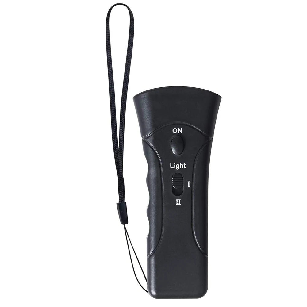 2 in 1 Double Head Stop Bark Deterrents Ultrasonic Pet Dog Repeller Trumpet LED Flashlight Portable Anti Barking Control Puppy