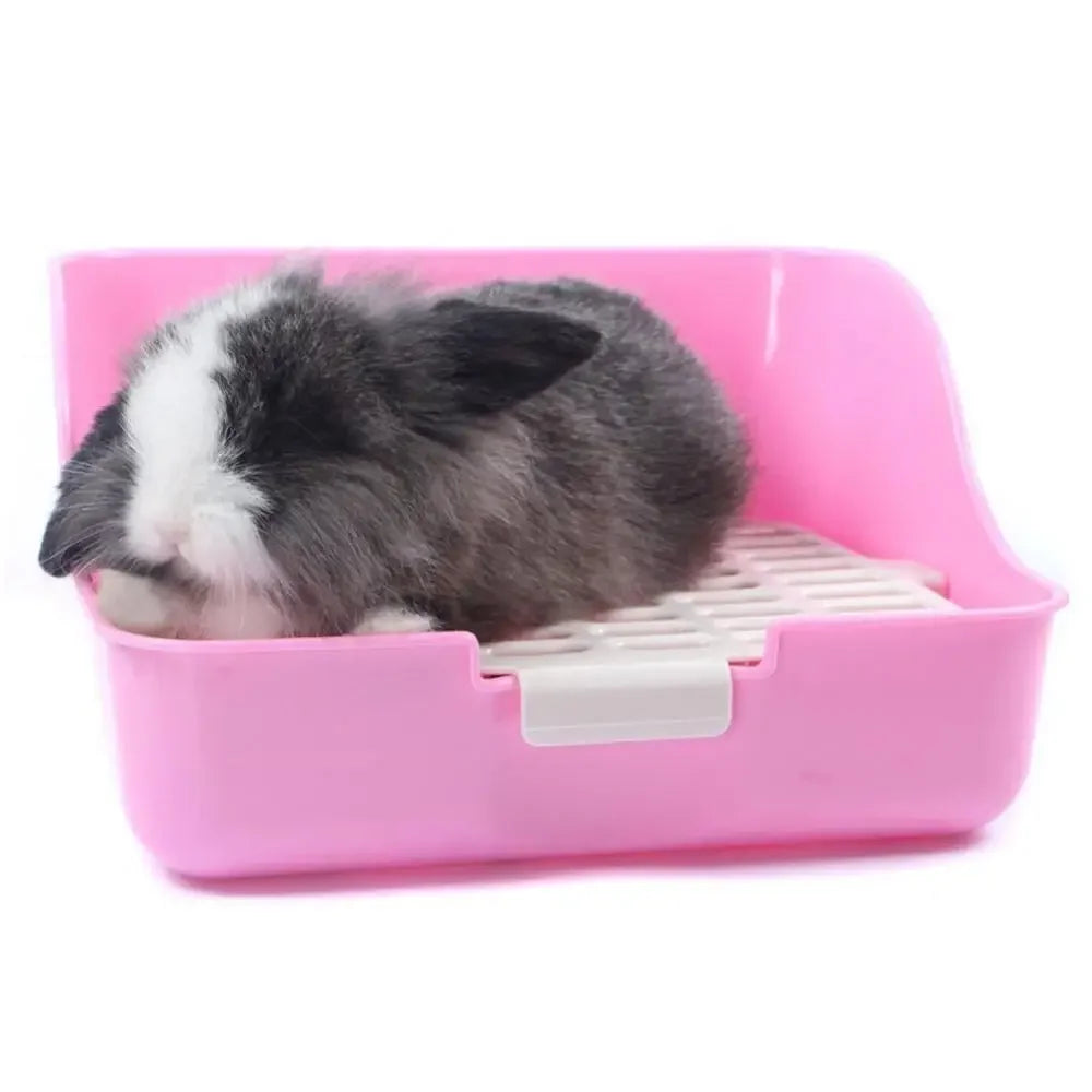 Small Pets Hamster Rabbit Toilet Potty Trainer Fixable Cage Tray for Small Animals hamster accessories  rabbit accessories pet