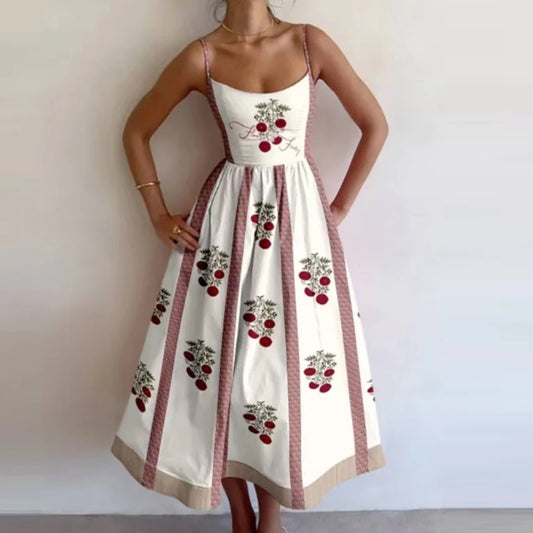 Women Summer Fashion Sexy Style Suspender Long Dress Backless A-Line Elegant Party Vacation Dresses New High Waist Evening Dress