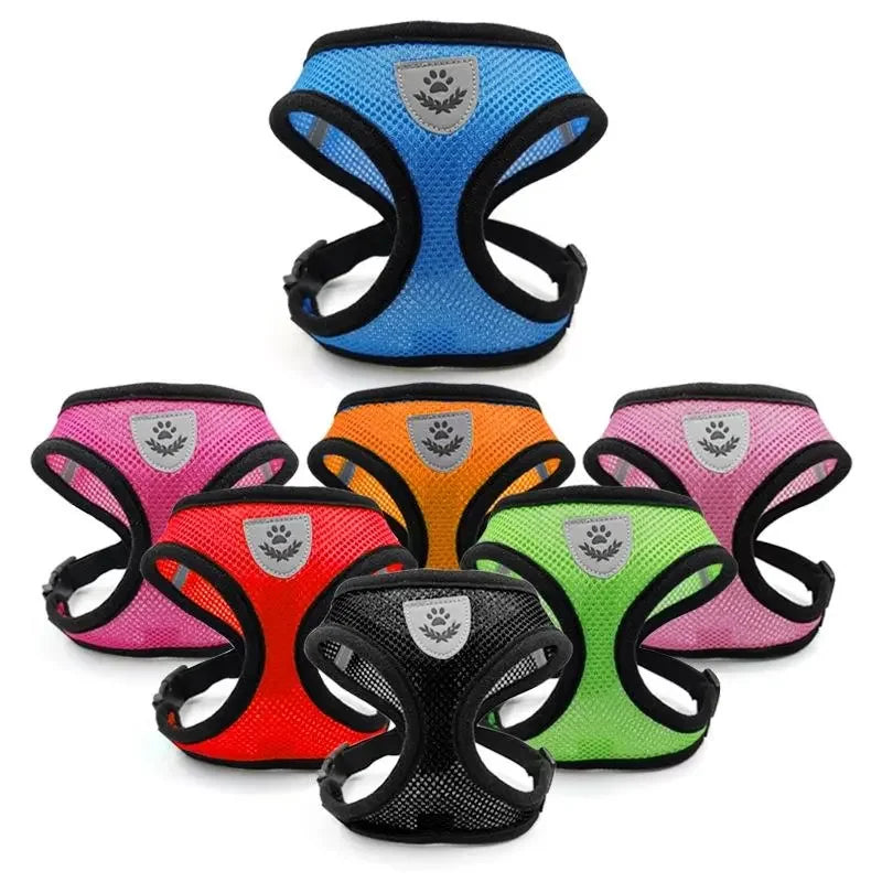 Pet Dog Harness Lead Leather Walking Escape Adjustable Mesh Vest Harness Puppy Collar Suitable For Medium Dog Harness