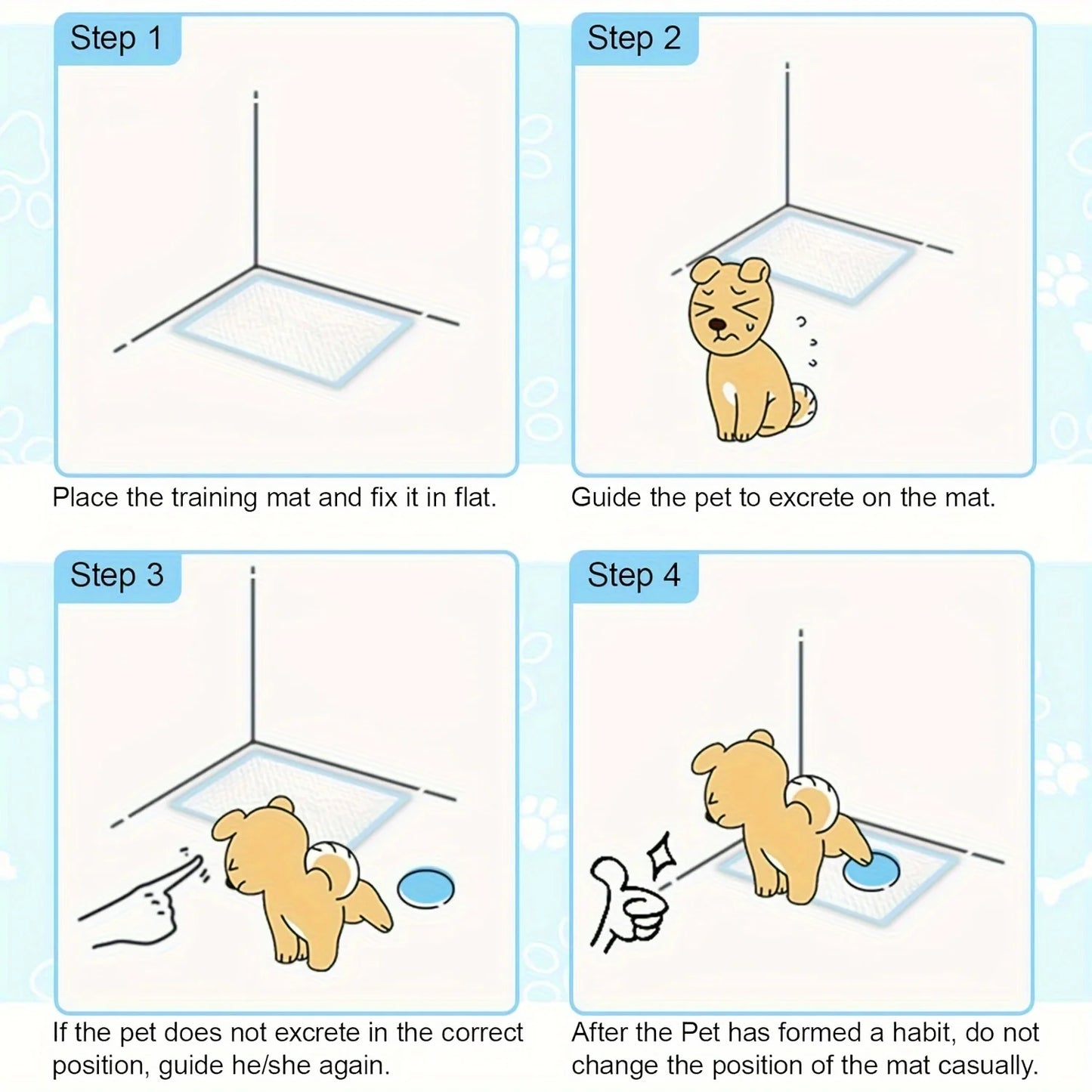 100pcs/200pcs pet diapers, dog thickened urine pads, dog diapers, pet products; Dog education device hygiene training, used for