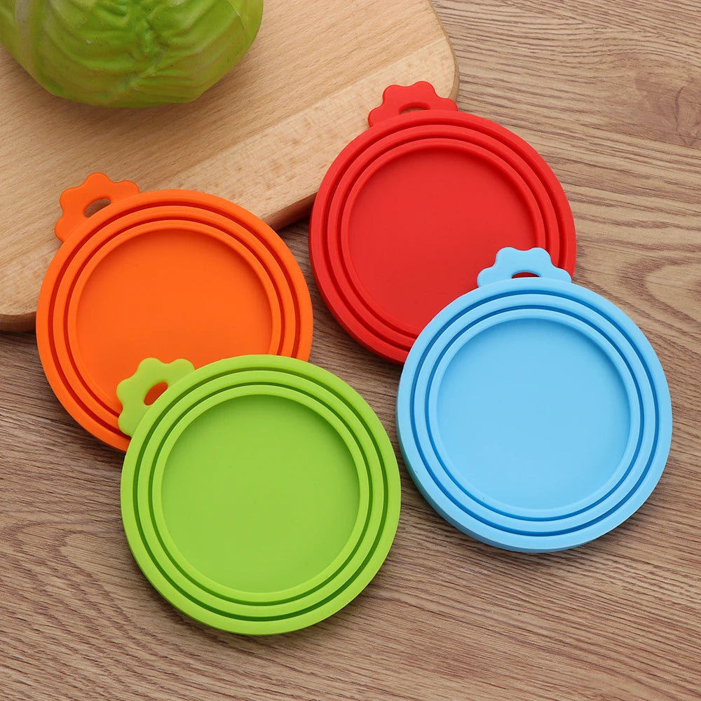 Silicone Canned Lid Sealed Feeders Food Can Lid For Puppy Dog Cat Storage Top Cap Reusable Cover Lid Health Pet Daily Supplies