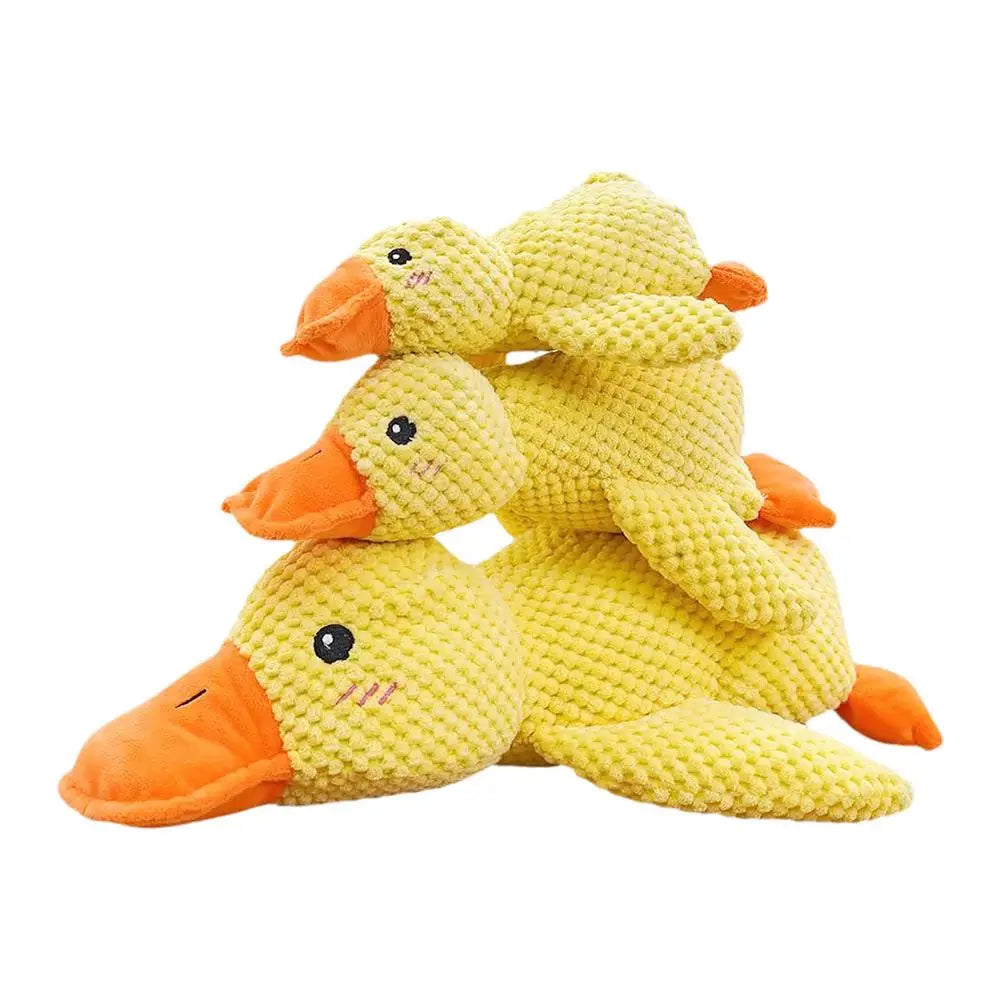 bite resistant Dog toy plush companion sleeping duck teeth grinding sound relief duck sound toy teething dog toys