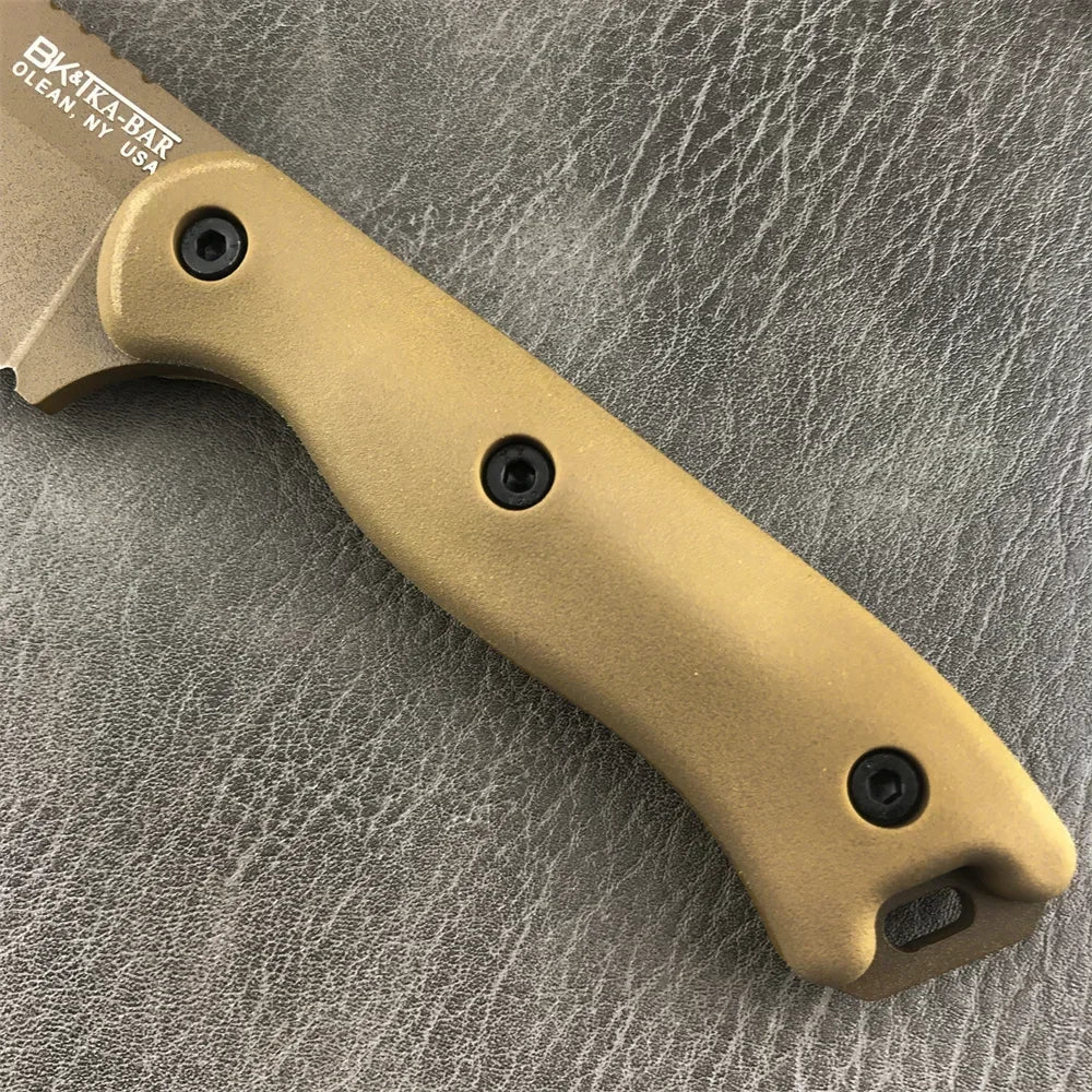 Outdoor Fixed Blade Survival Straight Knife D2 Blade Nylon Fiberglass Handle with Kydex Sheath Tactical Self-defense Hunting EDC