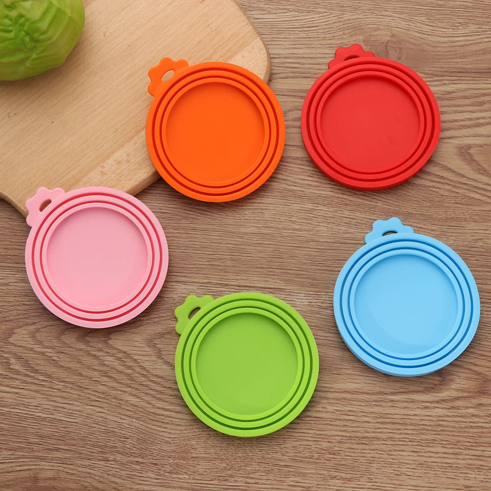 Silicone Canned Lid Sealed Feeders Food Can Lid For Puppy Dog Cat Storage Top Cap Reusable Cover Lid Health Pet Daily Supplies