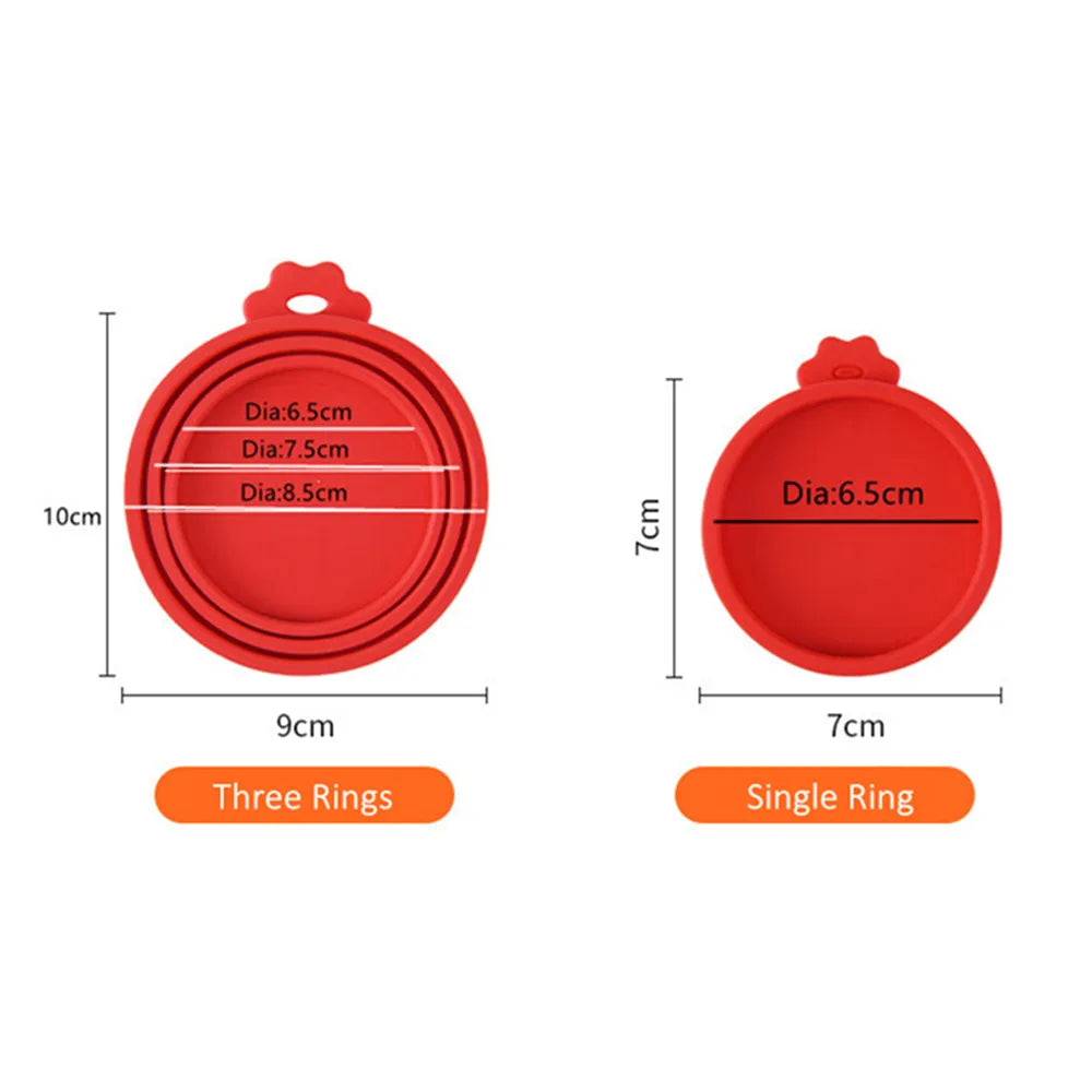 Silicone Canned Lid Sealed Feeders Food Can Lid For Puppy Dog Cat Storage Top Cap Reusable Cover Lid Health Pet Daily Supplies