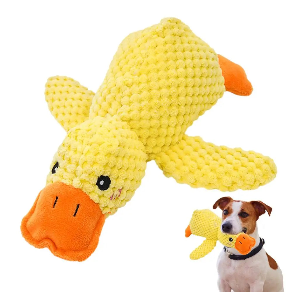 bite resistant Dog toy plush companion sleeping duck teeth grinding sound relief duck sound toy teething dog toys